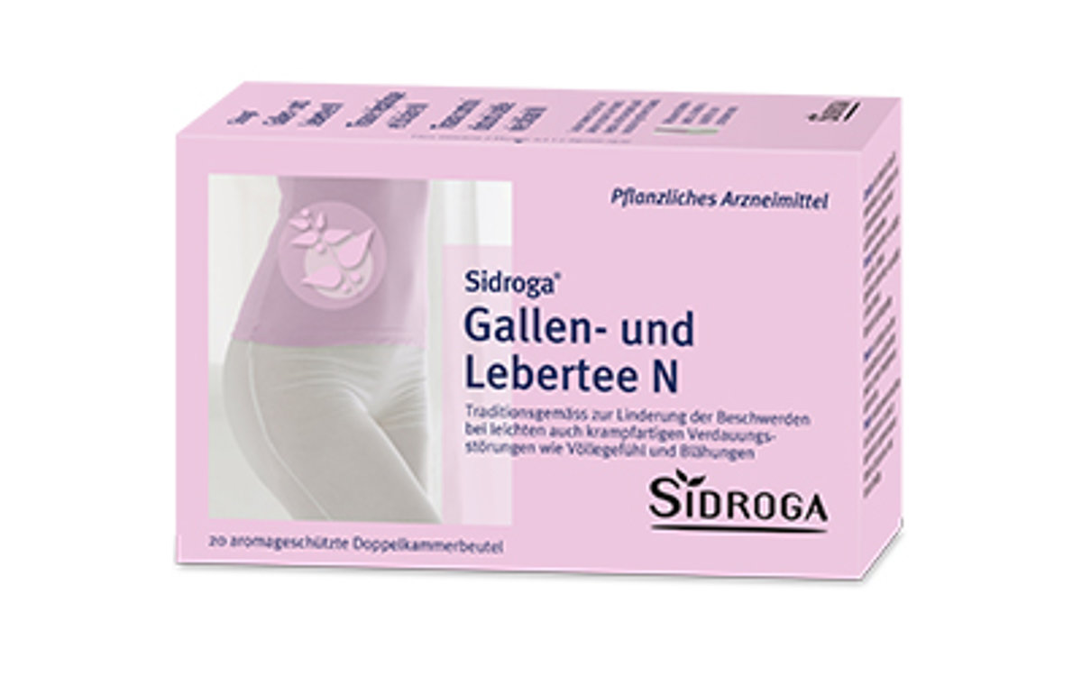 Packung Sidroga Gallen- und Lebertee N