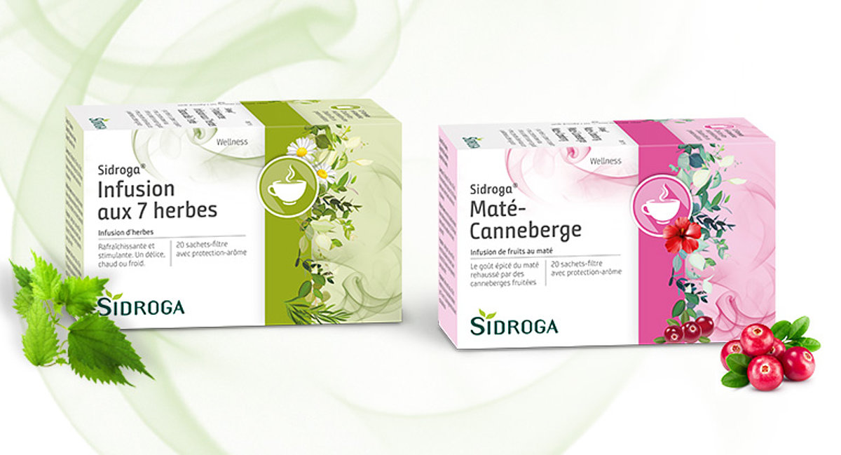 Deux infusions wellness de Sidroga
