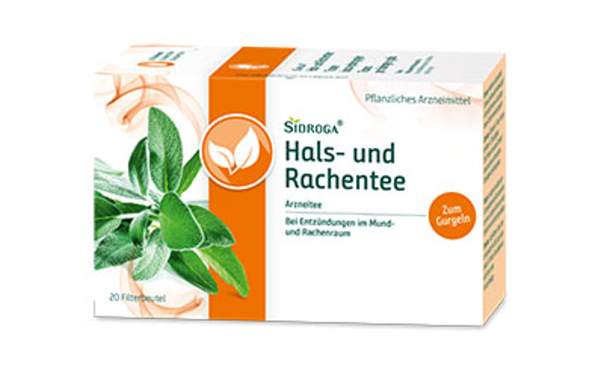Sidroga Hals- und Rachentee Arzneitee: Pflanzliches Arzneimittel Packung Sidroga Hals- und Rachentee